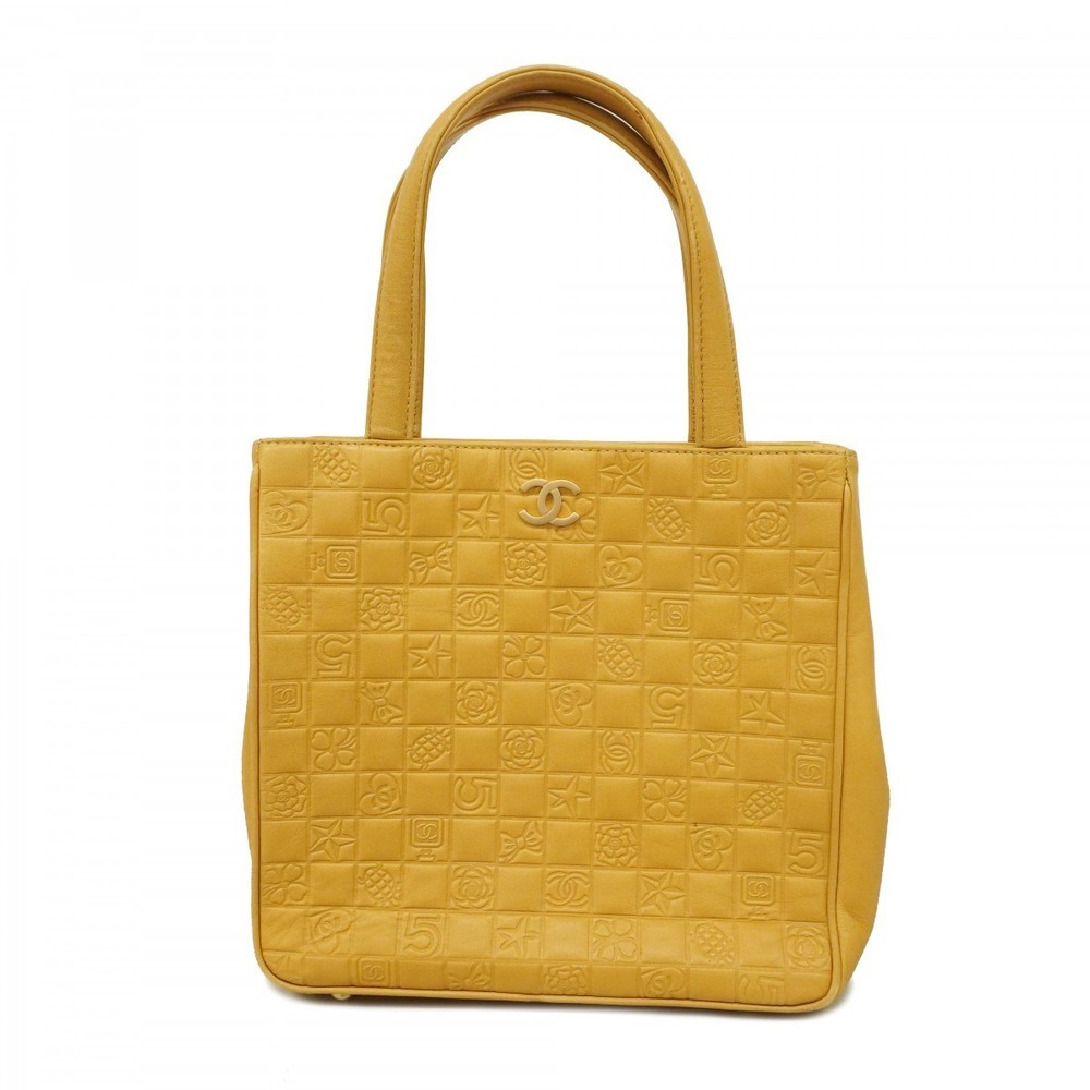 Chanel bag icon tote beige leather